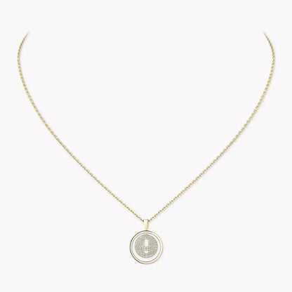 [AM]LUCKY MOVE FULL PAVÉ DIAMOND NECKLACE