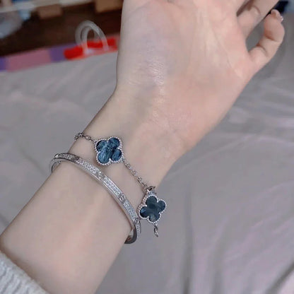 [AM]LUCKY CLOVER 5-MOTIF BRACELET - PIETERSITE COLLECTION