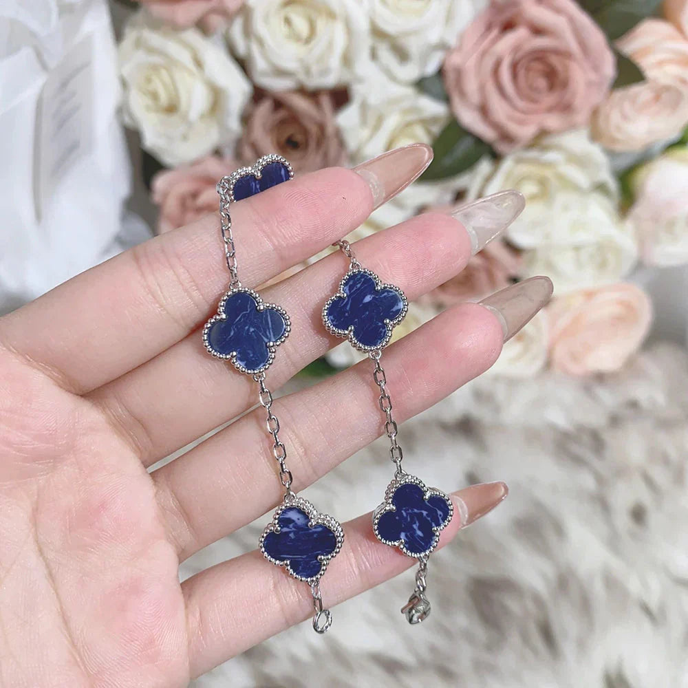 [AM]LUCKY CLOVER 5-MOTIF BRACELET - PIETERSITE COLLECTION