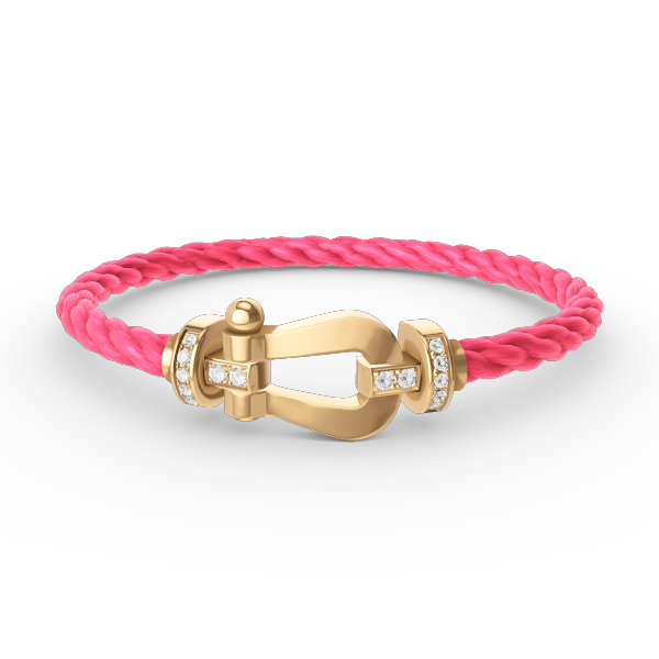 [AM]FORCE LARGE HORSESHOE HALF DIAMOND BRACELET - GOLD