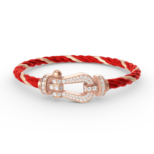 [AM]FORCE LARGE HORSESHOE FULL DIAMOND BRACELET - ROSE GOLD
