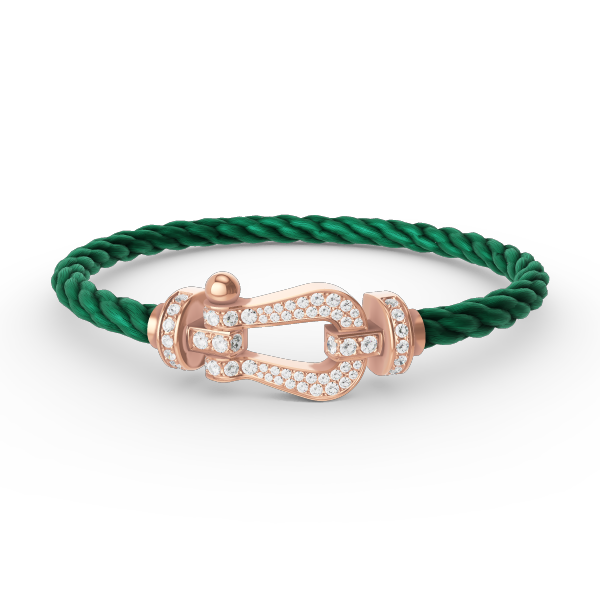 [AM]FORCE LARGE HORSESHOE FULL DIAMOND BRACELET - ROSE GOLD