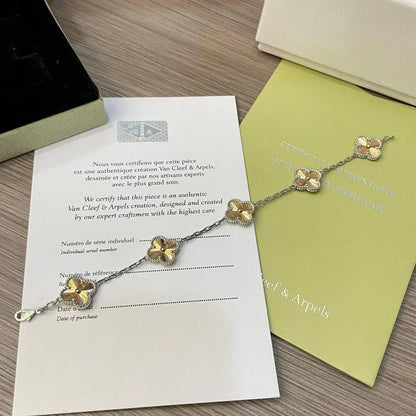 [AM]LUCKY CLOVER 5-MOTIF BRACELET - LASER COLLECTION