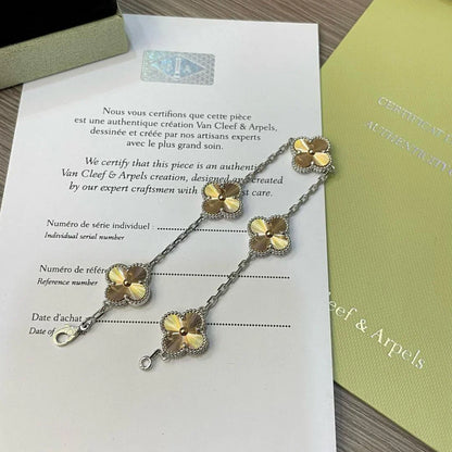 [AM]LUCKY CLOVER 5-MOTIF BRACELET - LASER COLLECTION