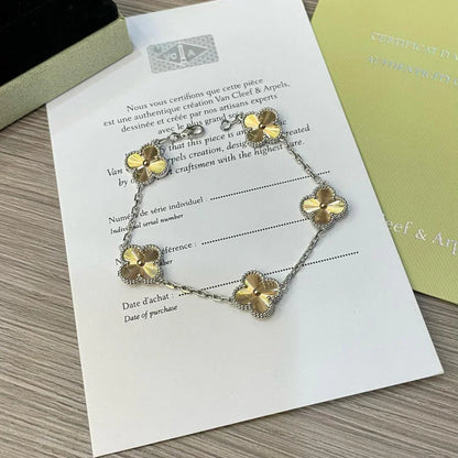 [AM]LUCKY CLOVER 5-MOTIF BRACELET - LASER COLLECTION