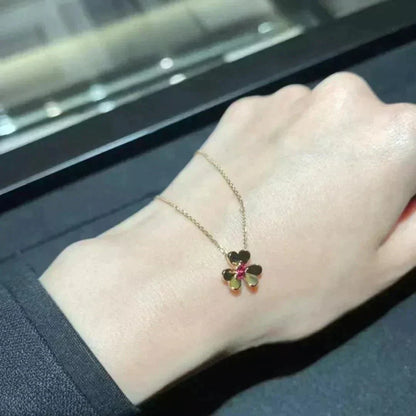 [AM]FRIVOLE FLORAL CHARM NECKLACE