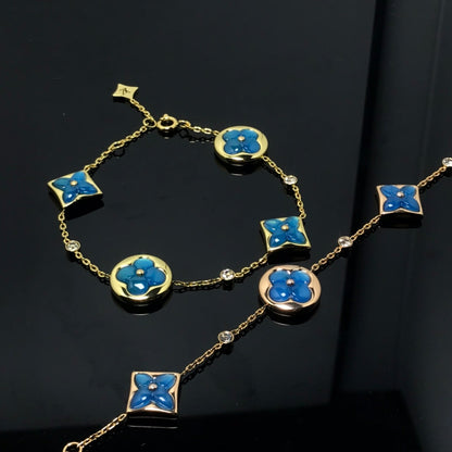 [AM]STAR AND SUN 4 MOTIF BLUE BRACELET