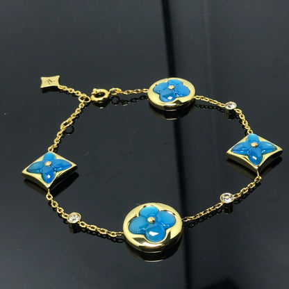 [AM]STAR AND SUN 4 MOTIF BLUE BRACELET