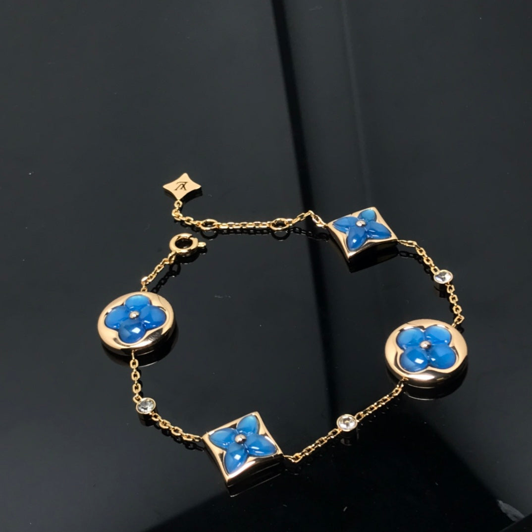 [AM]STAR AND SUN 4 MOTIF BLUE BRACELET
