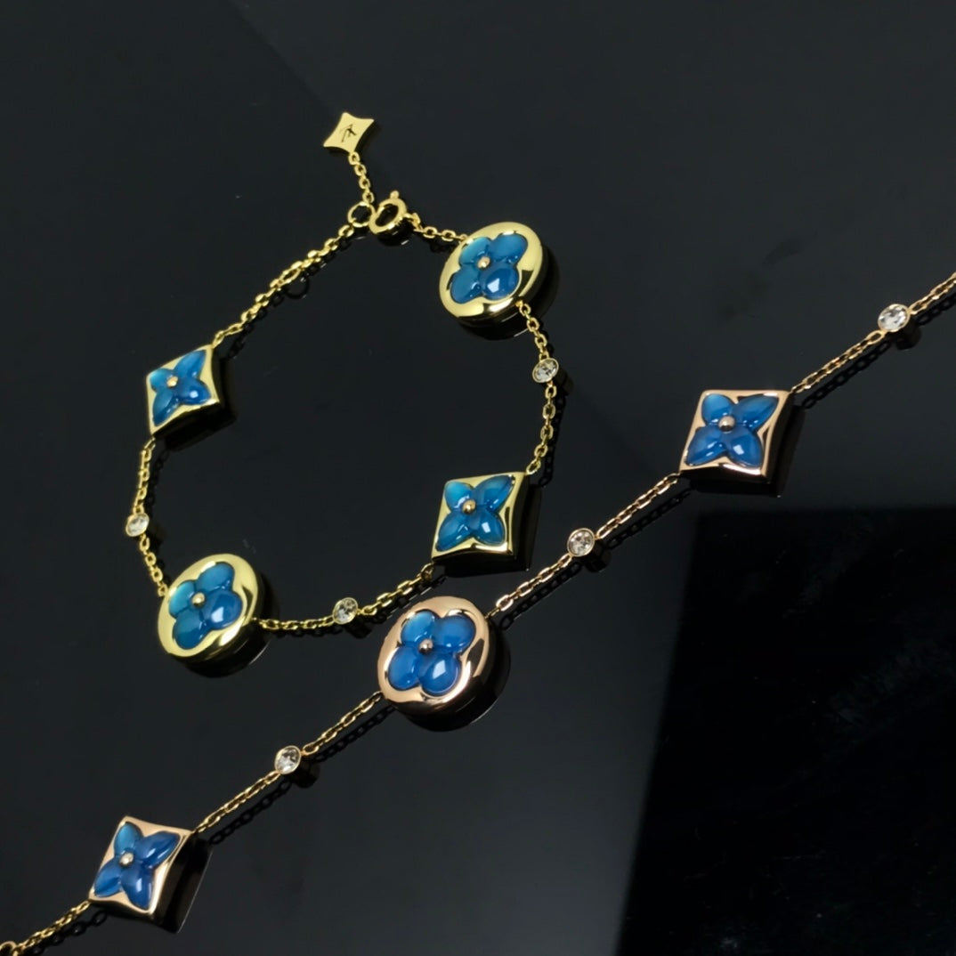 [AM]STAR AND SUN 4 MOTIF BLUE BRACELET