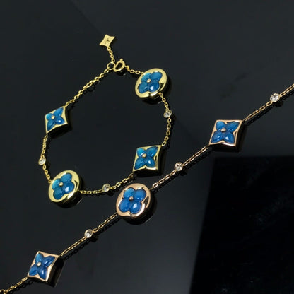 [AM]STAR AND SUN 4 MOTIF BLUE BRACELET