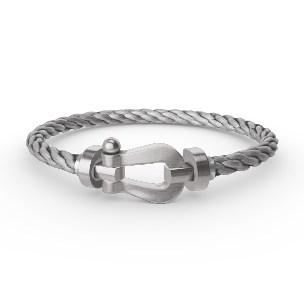 [AM]FORCE LARGE HORSESHOE BRACELET - WHITE GOLD