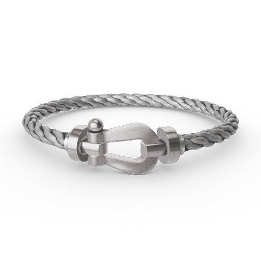 [AM]FORCE LARGE HORSESHOE BRACELET - WHITE GOLD
