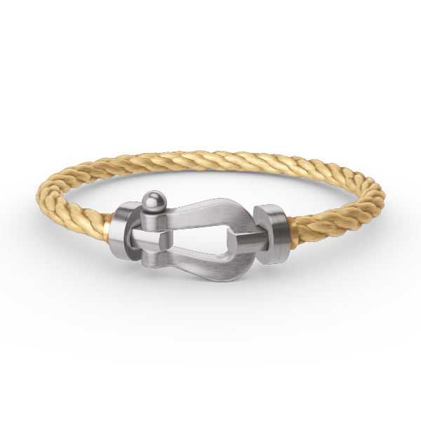 [AM]FORCE LARGE HORSESHOE BRACELET - WHITE GOLD
