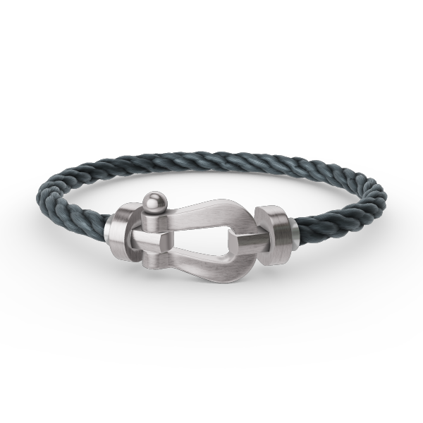 [AM]FORCE LARGE HORSESHOE BRACELET - WHITE GOLD