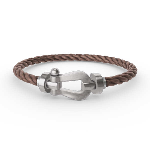 [AM]FORCE LARGE HORSESHOE BRACELET - WHITE GOLD
