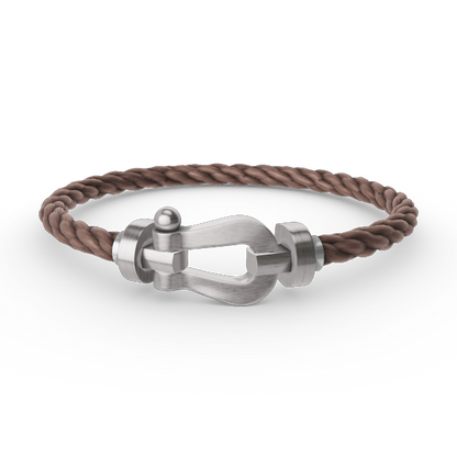 [AM]FORCE LARGE HORSESHOE BRACELET - WHITE GOLD