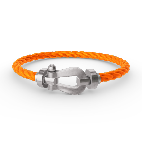 [AM]FORCE LARGE HORSESHOE BRACELET - WHITE GOLD