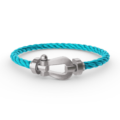 [AM]FORCE LARGE HORSESHOE BRACELET - WHITE GOLD