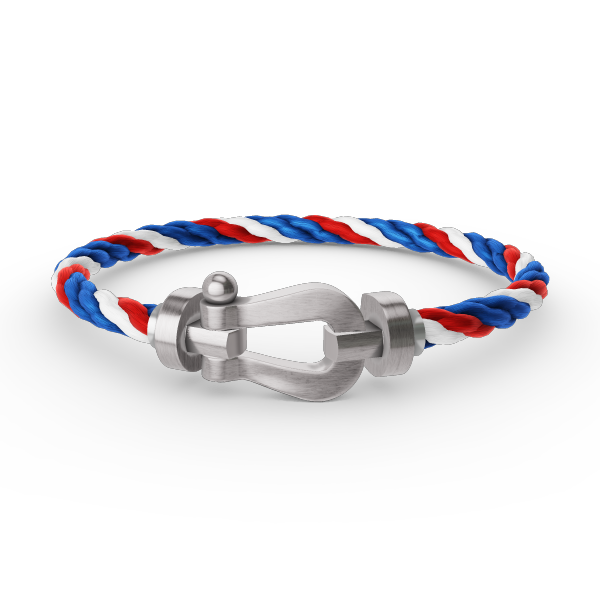 [AM]FORCE LARGE HORSESHOE BRACELET - WHITE GOLD