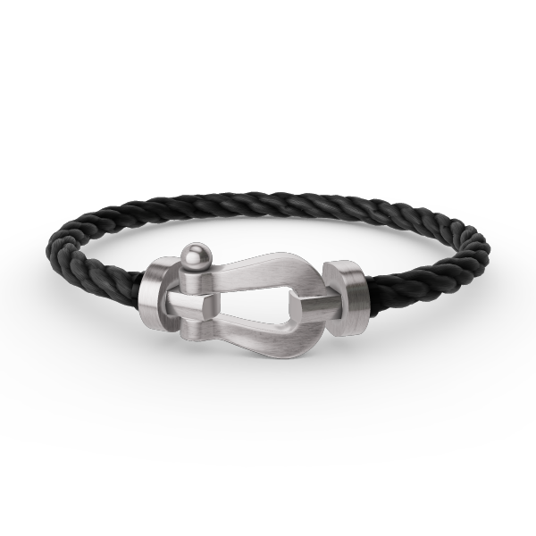 [AM]FORCE LARGE HORSESHOE BRACELET - WHITE GOLD