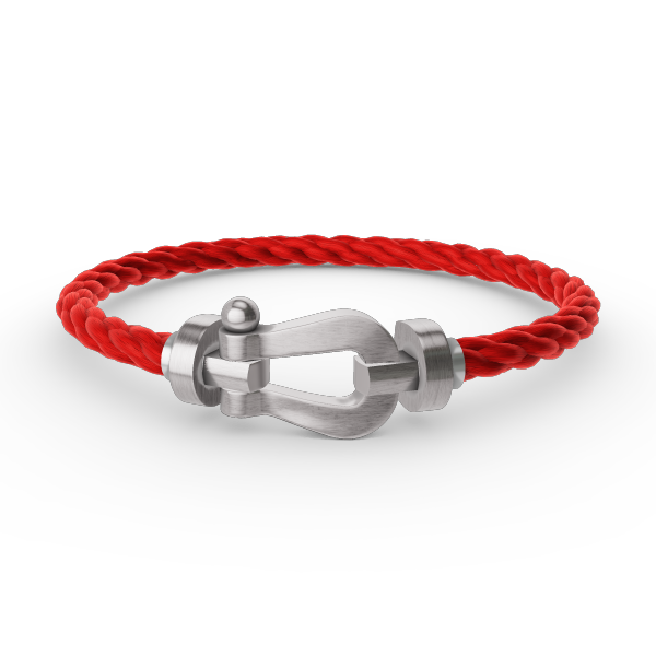 [AM]FORCE LARGE HORSESHOE BRACELET - WHITE GOLD
