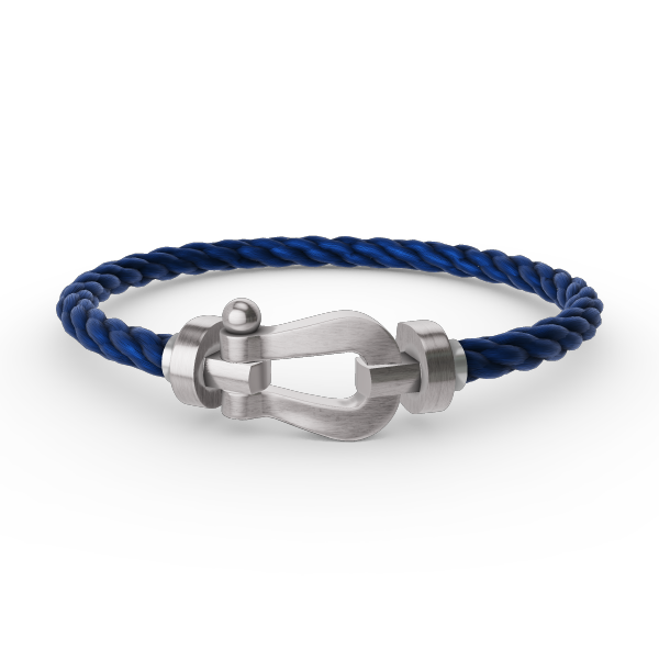 [AM]FORCE LARGE HORSESHOE BRACELET - WHITE GOLD