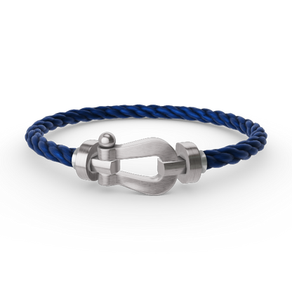 [AM]FORCE LARGE HORSESHOE BRACELET - WHITE GOLD