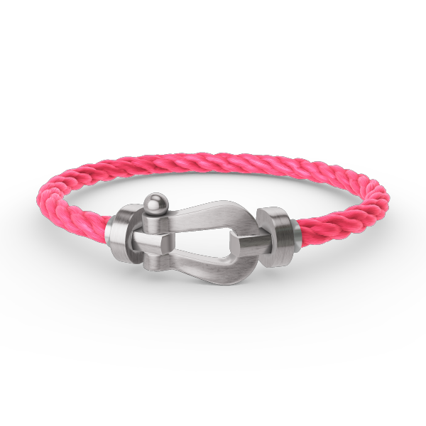 [AM]FORCE LARGE HORSESHOE BRACELET - WHITE GOLD