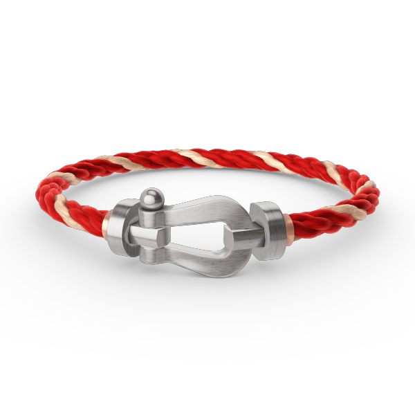 [AM]FORCE LARGE HORSESHOE BRACELET - WHITE GOLD
