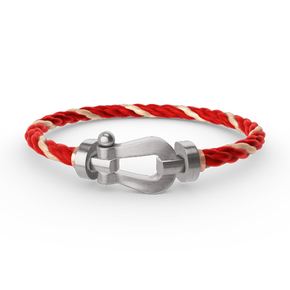 [AM]FORCE LARGE HORSESHOE BRACELET - WHITE GOLD