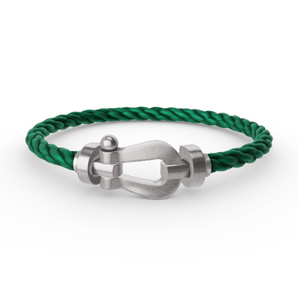 [AM]FORCE LARGE HORSESHOE BRACELET - WHITE GOLD