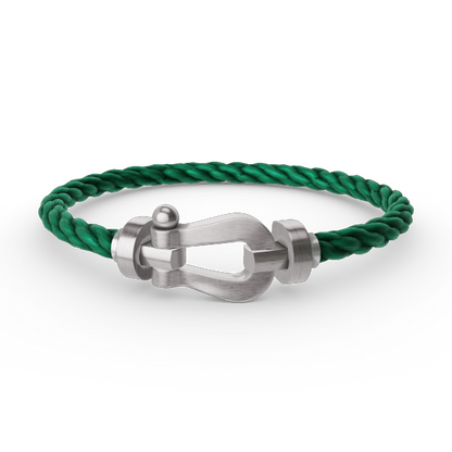 [AM]FORCE LARGE HORSESHOE BRACELET - WHITE GOLD
