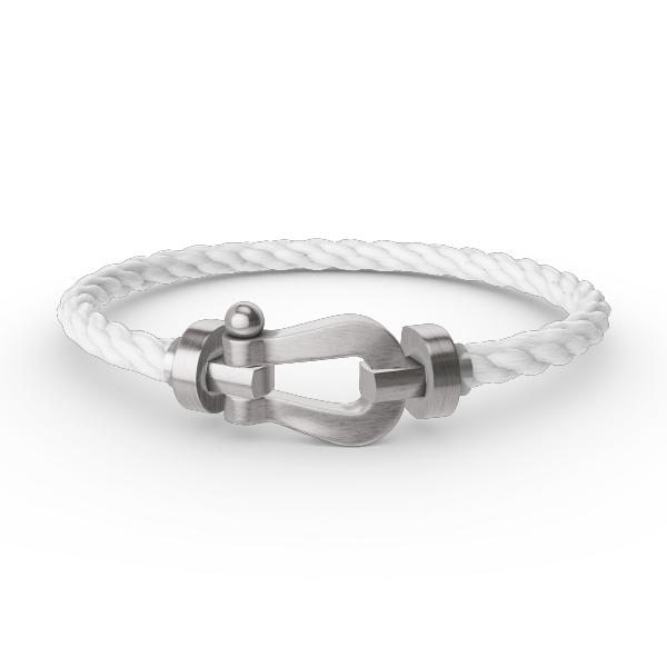 [AM]FORCE LARGE HORSESHOE BRACELET - WHITE GOLD